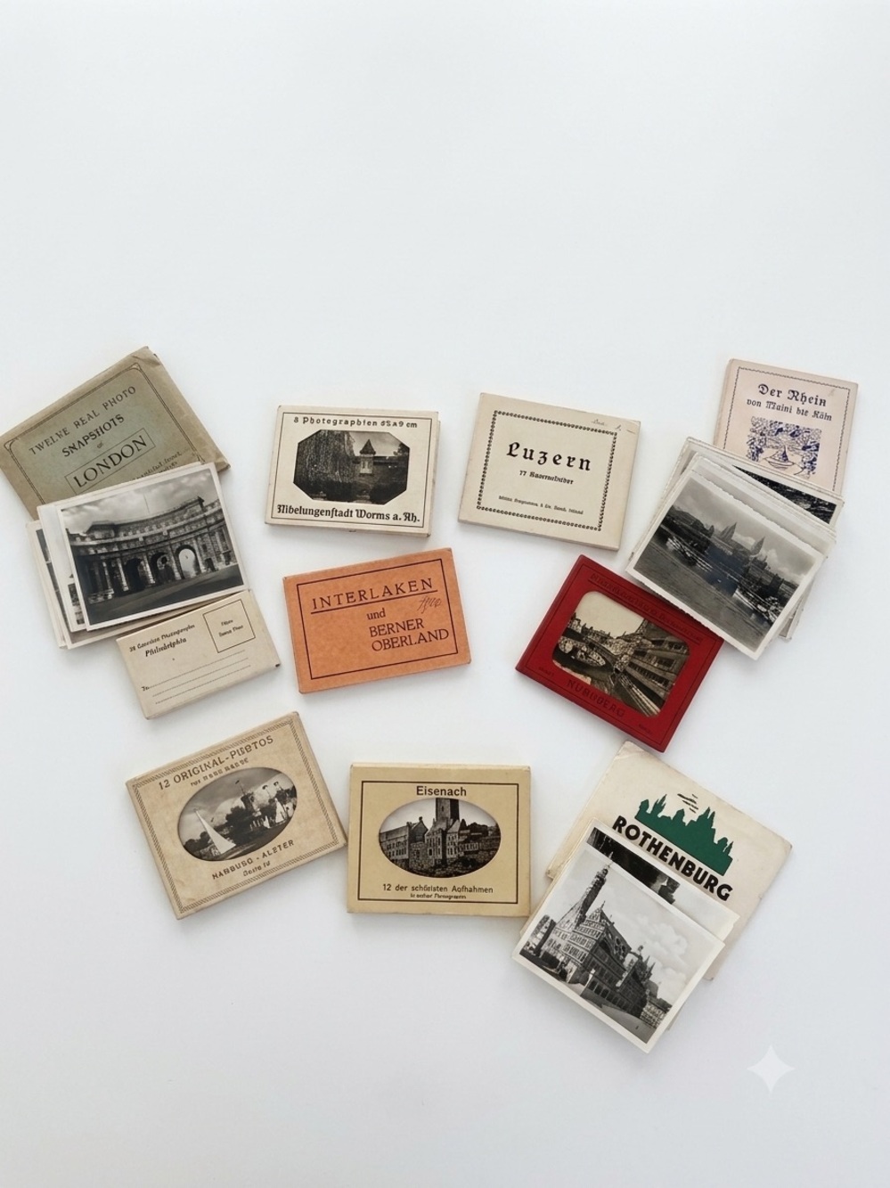 Vintage Souvenir Real Photo Snaps Set of 10 N12